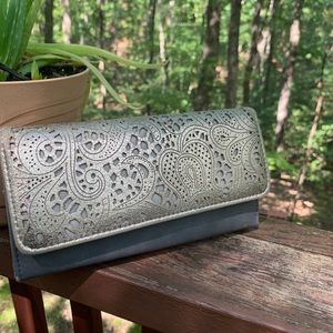 Silver metallic wallet